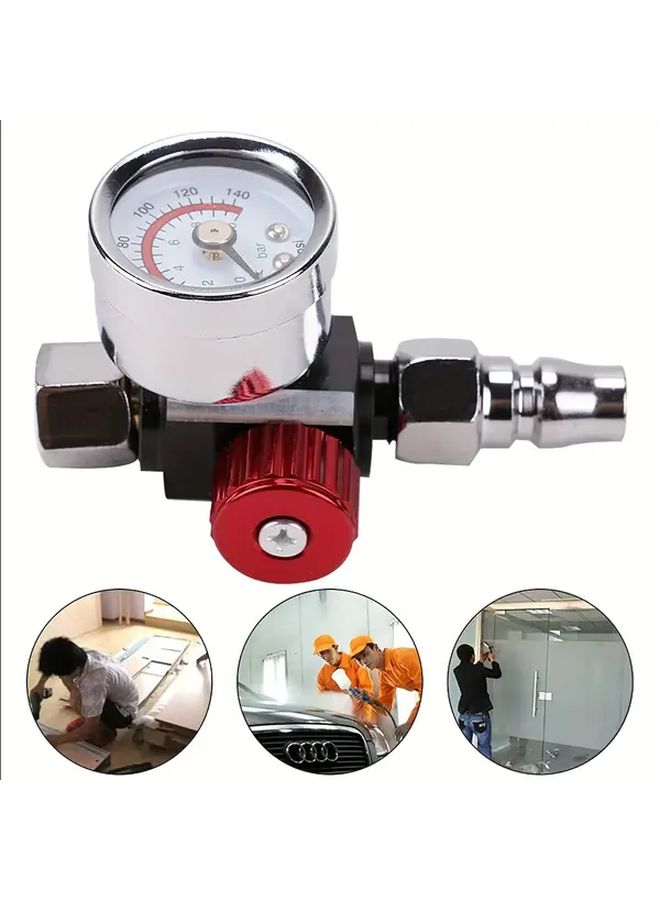 1pc Pressure Gauge Pneumatic Regulating Valve Spray Gun Air Controller Tool Accessories - Image 3