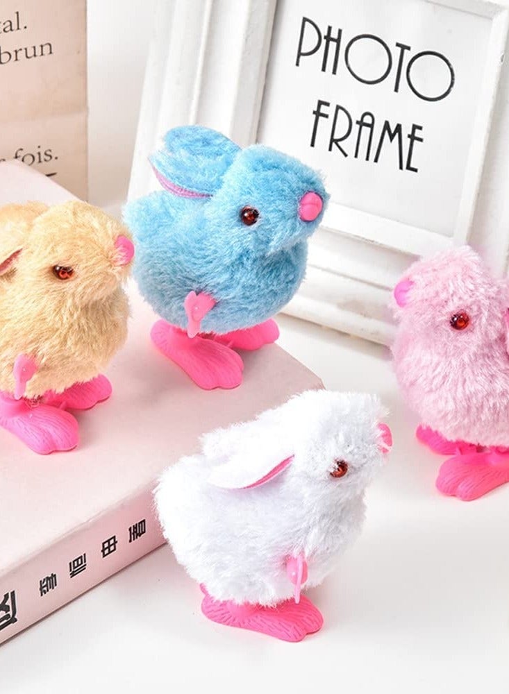 SOLARAE Bunny Jumping Chick Wind Up Toy, 8 Pcs Novelty Chicken Hopping Windup Toy for Kids, Easter Egg Hunt Basket, Stocking Stuffers, Party Favors, Birthdays - Image 4