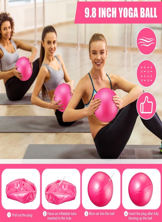 Soulchen 30 Pcs Exercise Pilates Ball 9 Inch with Bags Resistance Bands 25-30 Lbs for Exercise Equipment Set for Yoga Stability Barre Training Stretching Physical Posture Training Gym - Image 2