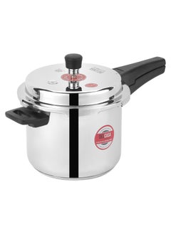 DELCASA 5Liters Elegant Design & High Quality Material Stainless Steel Pressure Cooker With Induction Compatible Silver  - Image 1
