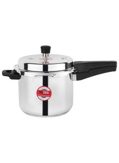 DELCASA 5Liters Elegant Design & High Quality Material Stainless Steel Pressure Cooker With Induction Compatible Silver  - Image 2
