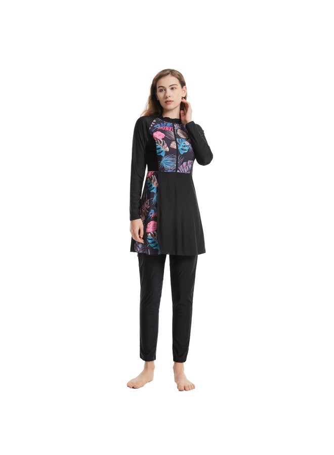 Women's Three-piece Conservative Swimsuit Burkini Full Coverage Swimwear Cover-up Swimwear