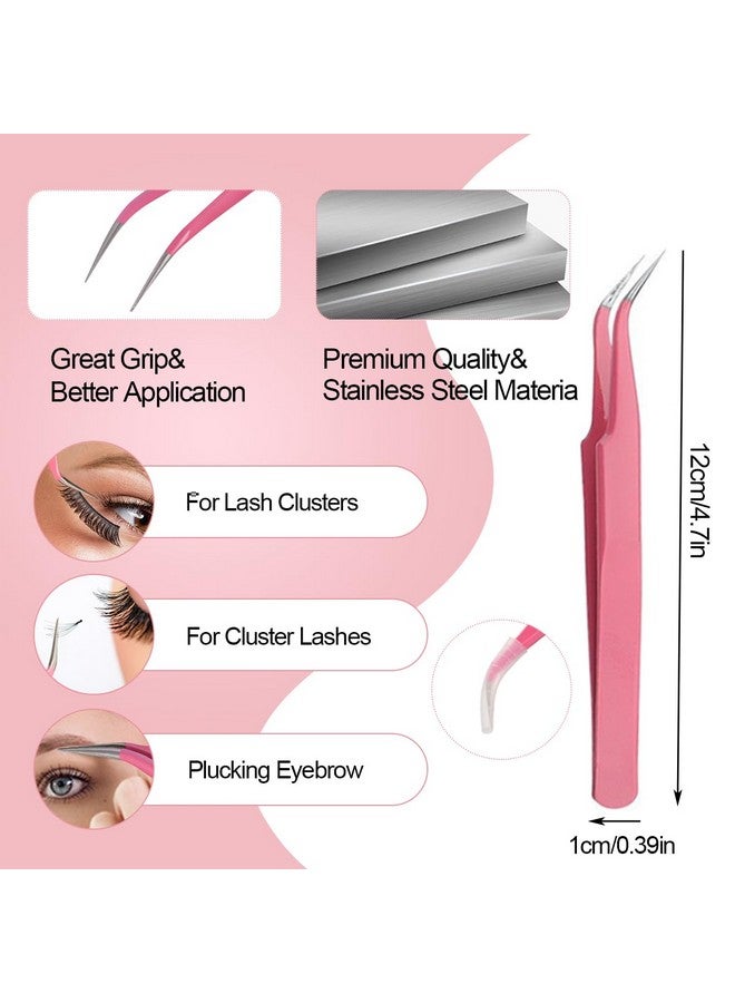 Qiveaory Lash Bond and Seal Kit 4 Pcs DIY Lash Extension with Waterproof Lashe Cluster Glue 72h Hold and Seal Lash Remover Tweezers Portable Eyelash Brush with Cap for Eyelash Extensions Beginners - Image 5