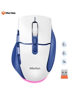 Meetion MEETION Wireless Dual-Mode Ergonomic Mouse BTM001 Ergonomic Design 2.4g Bluetooth Dual Mode Multiple Colors Available  - Image 1