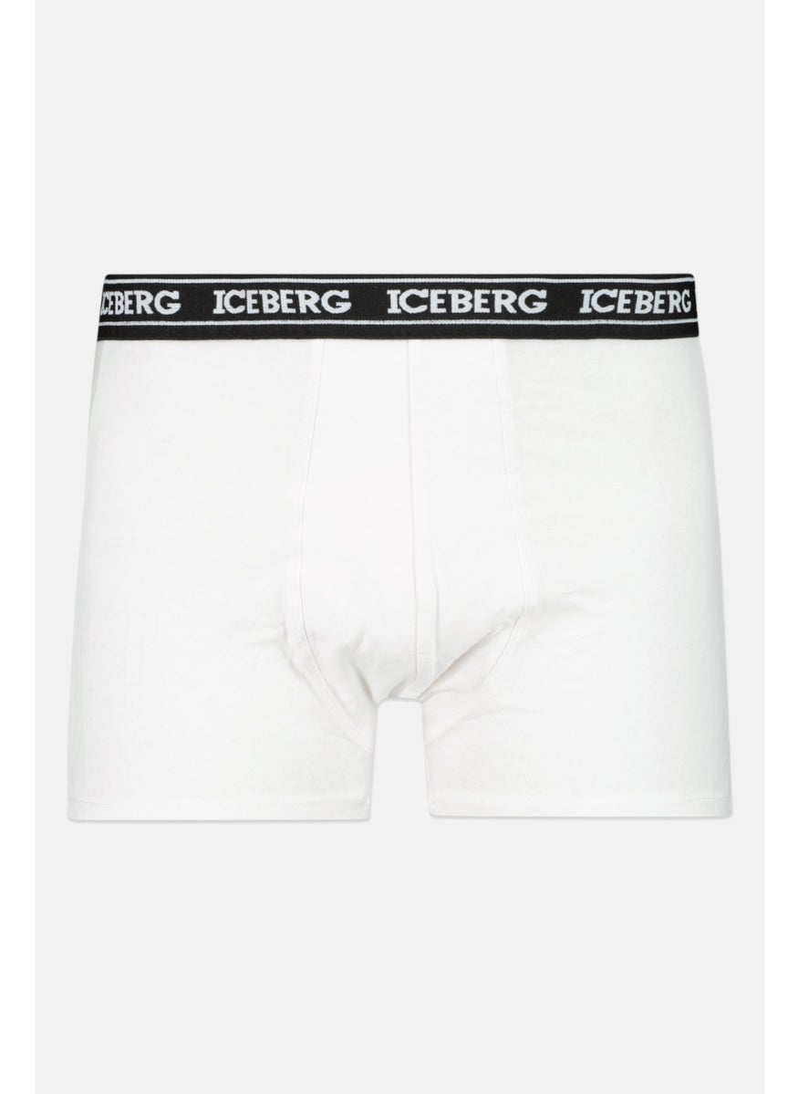 ICEBERG Men 2 Pieces Brand Logo Trunks, White  - Image 1