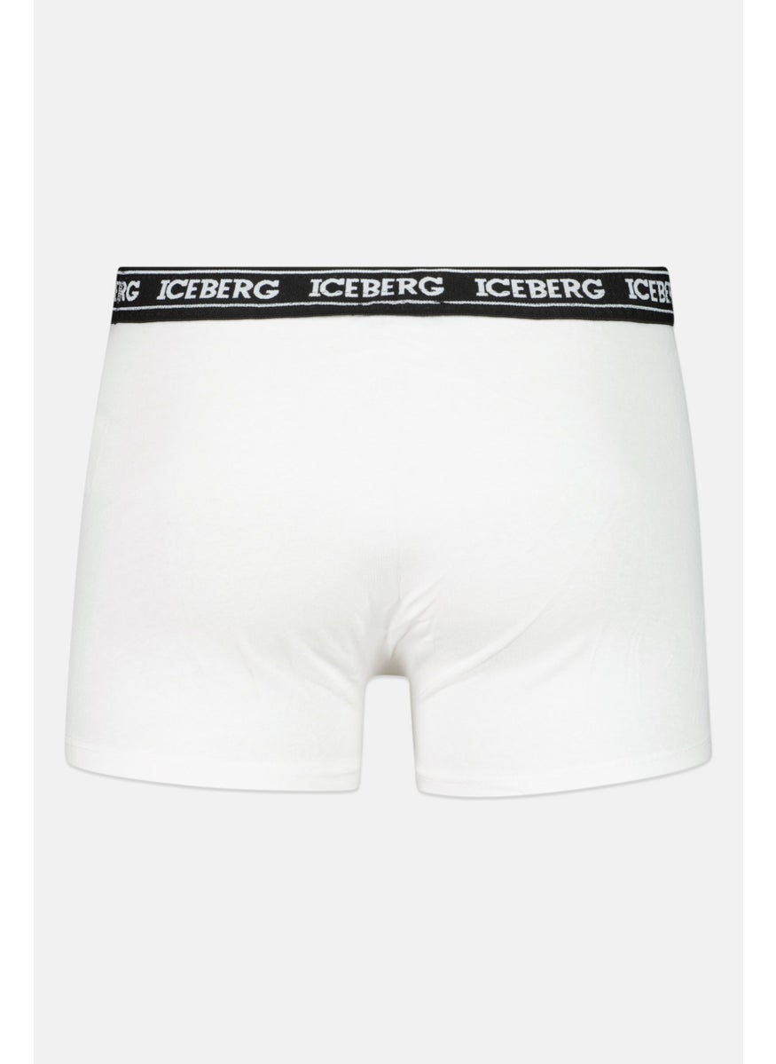 ICEBERG Men 2 Pieces Brand Logo Trunks, White  - Image 2