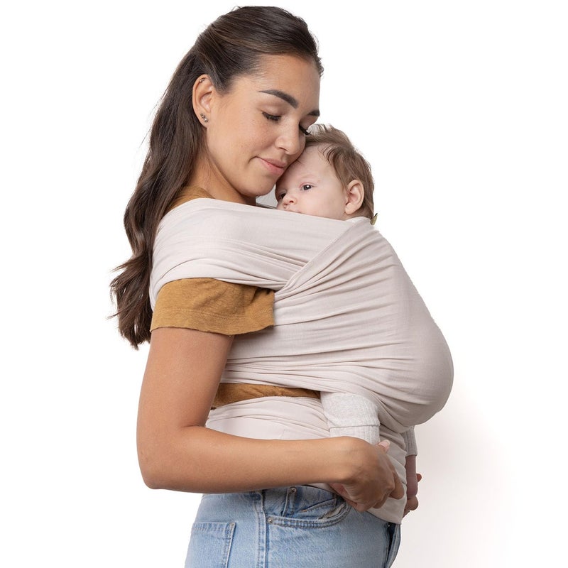 Boba Baby Wrap Carrier - Original Baby Sling Carrier for Newborns (7-35 lbs), Soft, Secure, Hands-Free & Ergonomic, Ideal for Comfortable Bonding, New Parents (Serenity Organic Stone) - Image 1