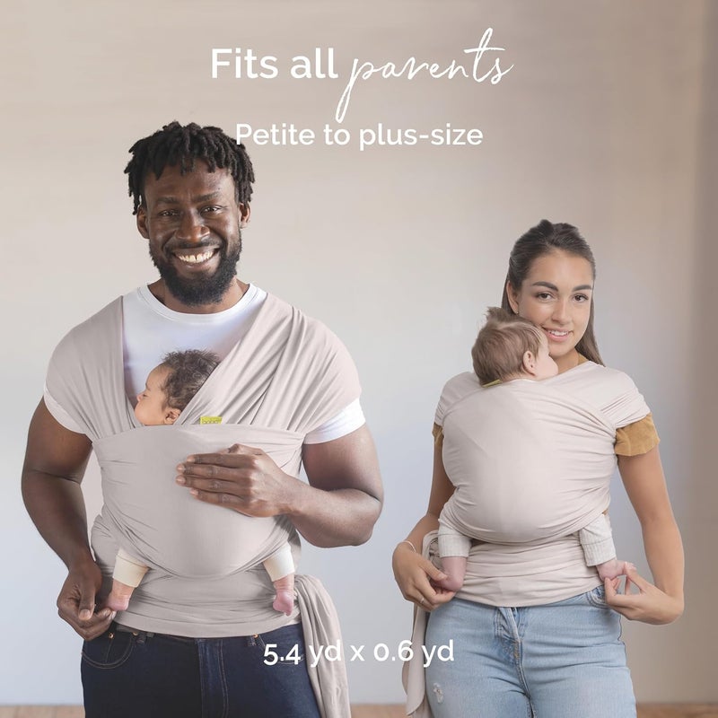 Boba Baby Wrap Carrier - Original Baby Sling Carrier for Newborns (7-35 lbs), Soft, Secure, Hands-Free & Ergonomic, Ideal for Comfortable Bonding, New Parents (Serenity Organic Stone) - Image 5
