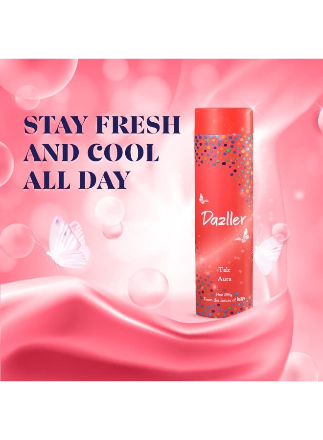 Dazller Talc|Fresh & Long Lasting Talcum Powder|Aura|300g - Image 2