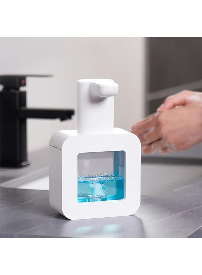 Rechargeable Automatic Soap Dispenser Bathroom, 400ml Automatic Liquid Soap Dispenser with 0.25s Quick Sensor, 20s Hand Washing Timer, Cute Cat Hand Soap Automatic Dispenser for Home Bathroom Kitchen - Image 4