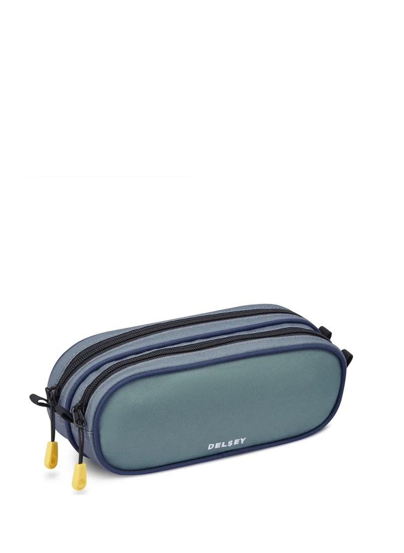 DELSEY Paris BTS 2023, Top Zip Opening Pencil Case 2 Compartment - Cactus