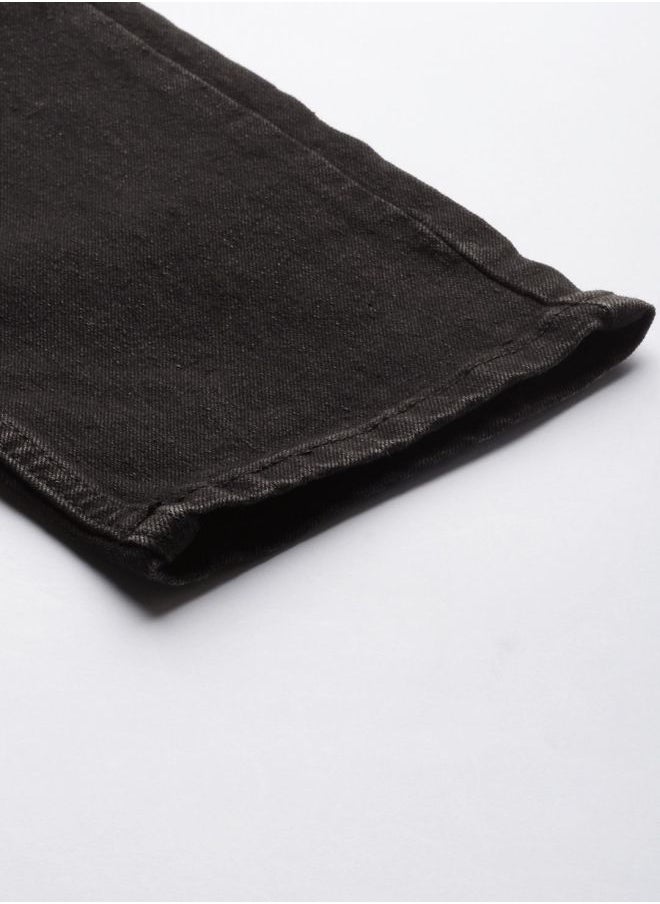 The Indian Garage Co Men Slim Fit Paint Splash Mid-Rise Stretchable Jeans  - Image 5