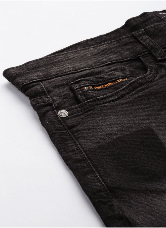 The Indian Garage Co Men Slim Fit Paint Splash Mid-Rise Stretchable Jeans  - Image 4