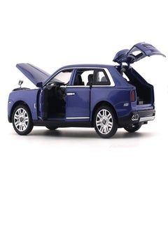 die cast 1/32 for Rolls-Royce Cullinan Alloy Car Model Diecasts Toy Car Model Sound,  Light, Pull Back and Opened Doors Kids & Adult Gifts (Blue, No Box)  - Image 3