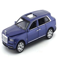 die cast 1/32 for Rolls-Royce Cullinan Alloy Car Model Diecasts Toy Car Model Sound,  Light, Pull Back and Opened Doors Kids & Adult Gifts (Blue, No Box)  - Image 1
