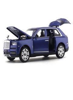 die cast 1/32 for Rolls-Royce Cullinan Alloy Car Model Diecasts Toy Car Model Sound,  Light, Pull Back and Opened Doors Kids & Adult Gifts (Blue, No Box)  - Image 4
