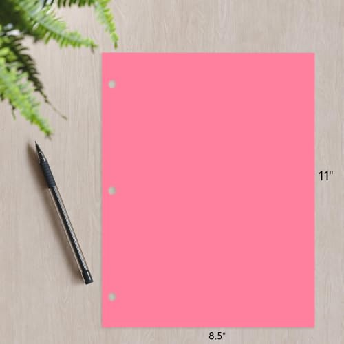 Limited Papers Copy And Printing Color Paper, 20 Lb. 3 Hole Punch 500 Sheets Per Ream. (Cherry) - Image 3