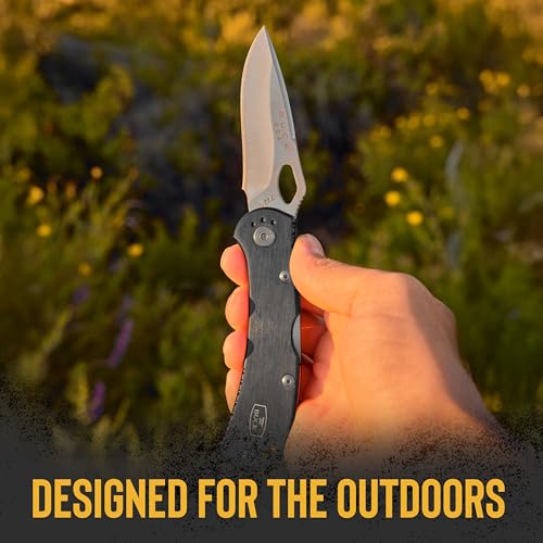 Buck Knives 722 Spitfire Folding EDC Knife, 3-1/4” Pocket Knife Blade, Lockback Design, Aluminum Handles, 420HC Stainless Steel Drop Point Folding Blade, Knife Made in the USA, Orange, 3.2 oz - Image 3