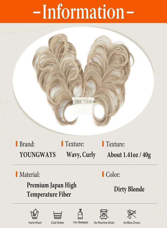 youngways Messy Bun Hair Piece Side Comb Clip in Hair Bun Hairpiece for Women Short Natural Straight Versatile Adjustable Styles Easy Hair pieces (Dirty Blonde-C) - Image 3