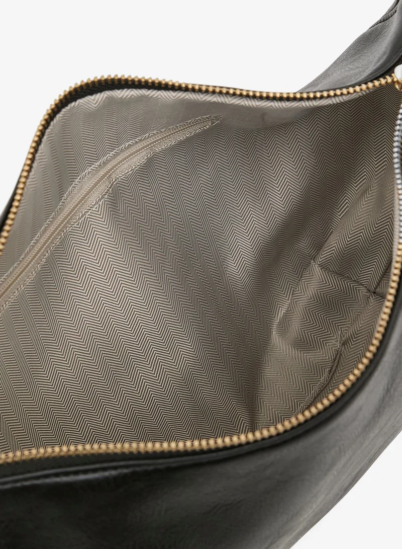 Ginger Black PU shoulder bag with strap for Women | Best Price UAE