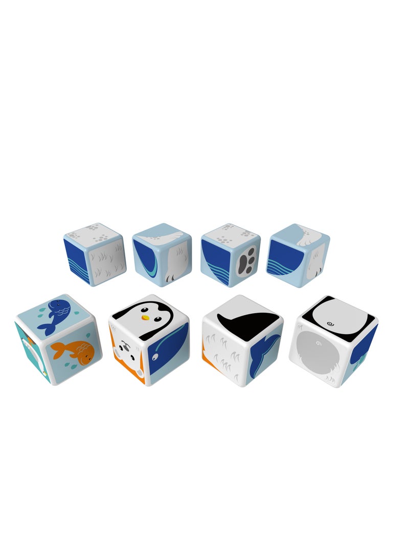GEOMAG - Geomag Magicube Polar-Sea Animals w/ Cards Magnet Toys 11pcs, Building Set, STEM & Educational Magnet Toys, Made in Switzerland, 100% Recycled Plastic, Open Ended Toys, Construction Toys, 18M+ - Image 1