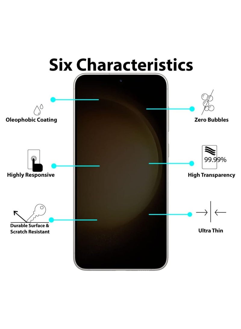 Privacy Screen protector compatible with Samsung Galaxy S23 Privacy Screen Protector Tempered Glass Black - Image 2