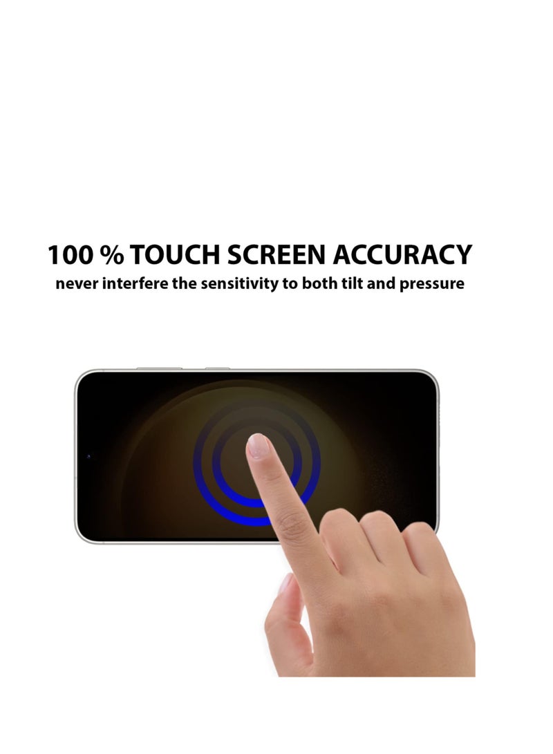 Privacy Screen protector compatible with Samsung Galaxy S23 Privacy Screen Protector Tempered Glass Black - Image 3
