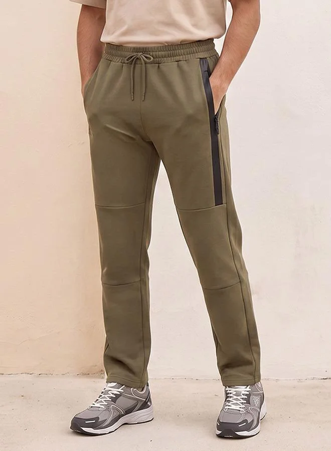 Kappa Panelled Heat Sealed Zipper Joggers