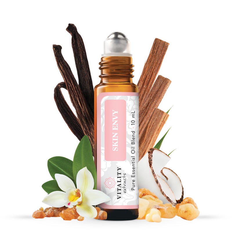 Vitality Extracts Skin Envy - Face Moisturizer Serum, Coconut Oil, Collagen, Vitamin E, Vegan, Frankincense Essential Care, Sandalwood Soothing, Clarifying, Skin Health - Image 1