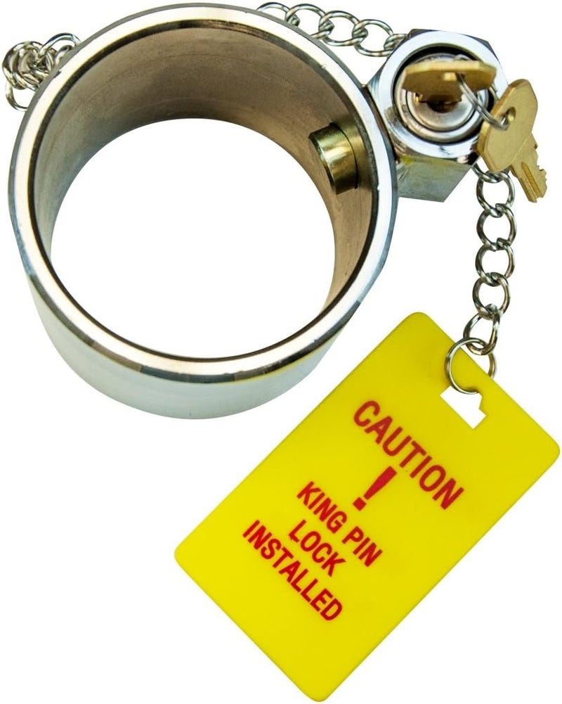 VULCAN King Pin Trailer Hitch Lock - Heavy Duty Chromed Steel - Works with RVs and Class 8 Trailers - Image 5