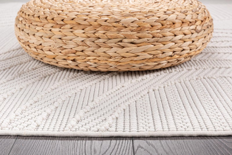 CAMILSON Micro Loop Rug 6x9 Modern Luxury Geometric Arch Area Rugs Soft High and Low Pile Stain Resistant Easy-Cleaning Non-Shedding for Living Room Office Indoor Carpet (6 x 9 / White) - Image 3