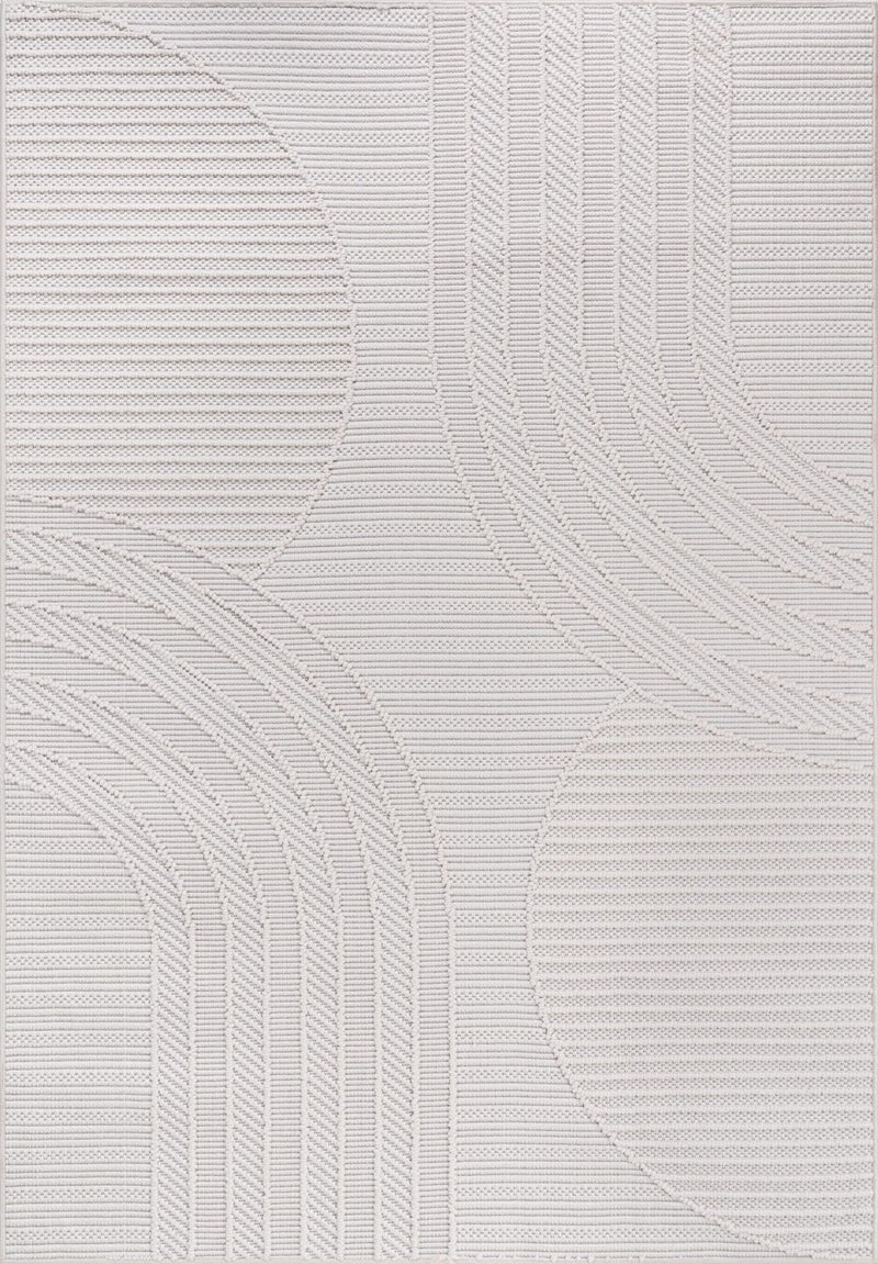 CAMILSON Micro Loop Rug 6x9 Modern Luxury Geometric Arch Area Rugs Soft High and Low Pile Stain Resistant Easy-Cleaning Non-Shedding for Living Room Office Indoor Carpet (6 x 9 / White) - Image 2