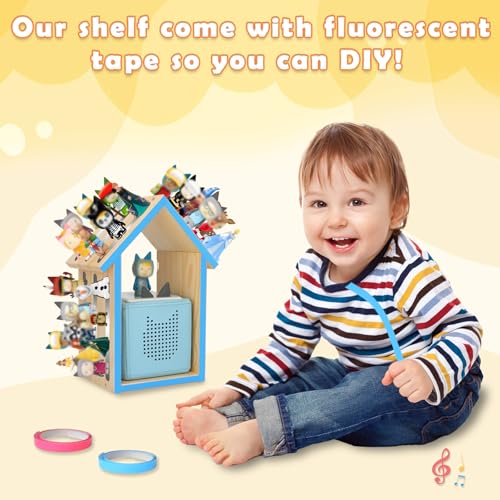 Taladad for Tonie Shelf,Tonies Storage for Creative Tonie Box 1 Toniebox 2 Magnetic Shelf for Tonie Figures,Characters,Wooden for Kids (Natural) - Image 3