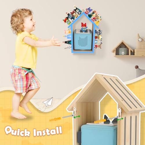 Taladad for Tonie Shelf,Tonies Storage for Creative Tonie Box 1 Toniebox 2 Magnetic Shelf for Tonie Figures,Characters,Wooden for Kids (Natural) - Image 5