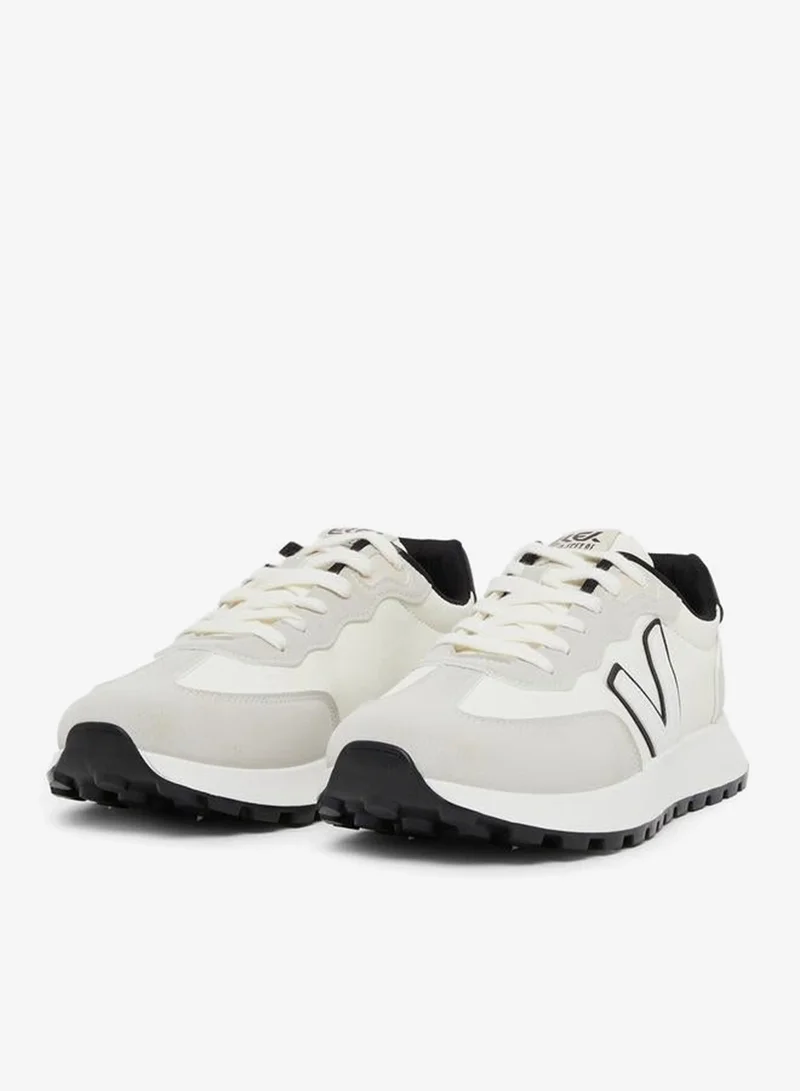 Styli Active Platform Sole Court Lace Up Sneakers