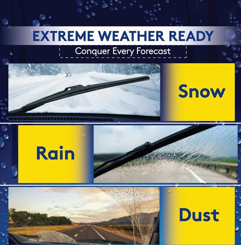 Hansa Parts 18 Inch 460mm Hybrid Windshield Wiper Blade, Universal Car Wiper Blade, Silicone Coated Rubber Windshield Cleaner, All Weather Wiper for Rain Snow Dust Fog, Quiet Streak Free Performance, Easy Install Replacement Blade ERPC-WP10228. - Image 3