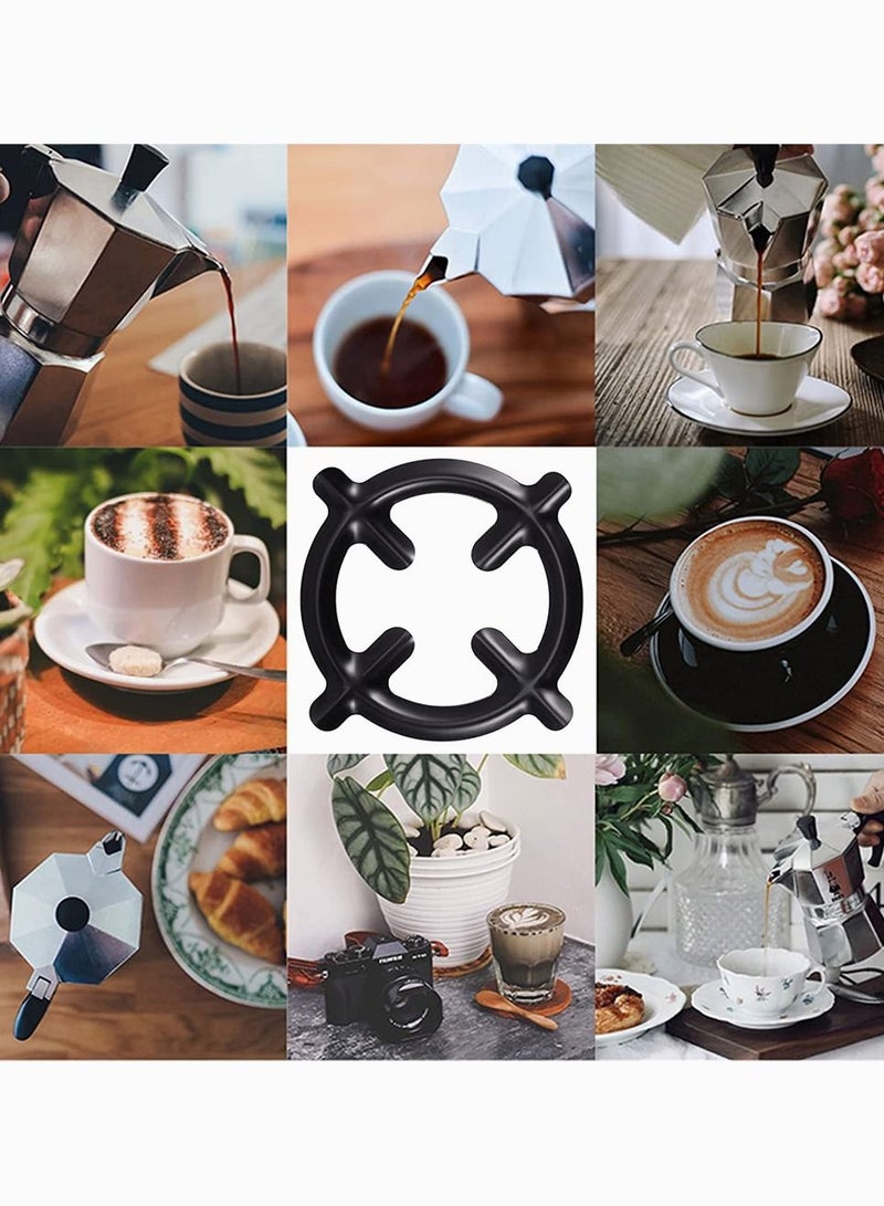 SYOSI Moka Stove Stand, SYOSI Pot Holder Coffee Pot Holder Gas Range Burner Grate Stove Rack Support for Kitchen Wok Milk Pot Pan 3 Pcs - Image 2