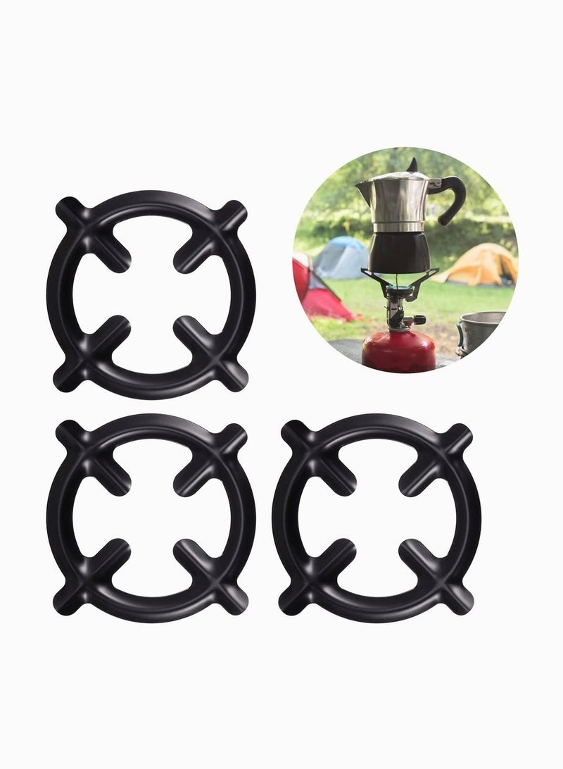SYOSI Moka Stove Stand, SYOSI Pot Holder Coffee Pot Holder Gas Range Burner Grate Stove Rack Support for Kitchen Wok Milk Pot Pan 3 Pcs - Image 1