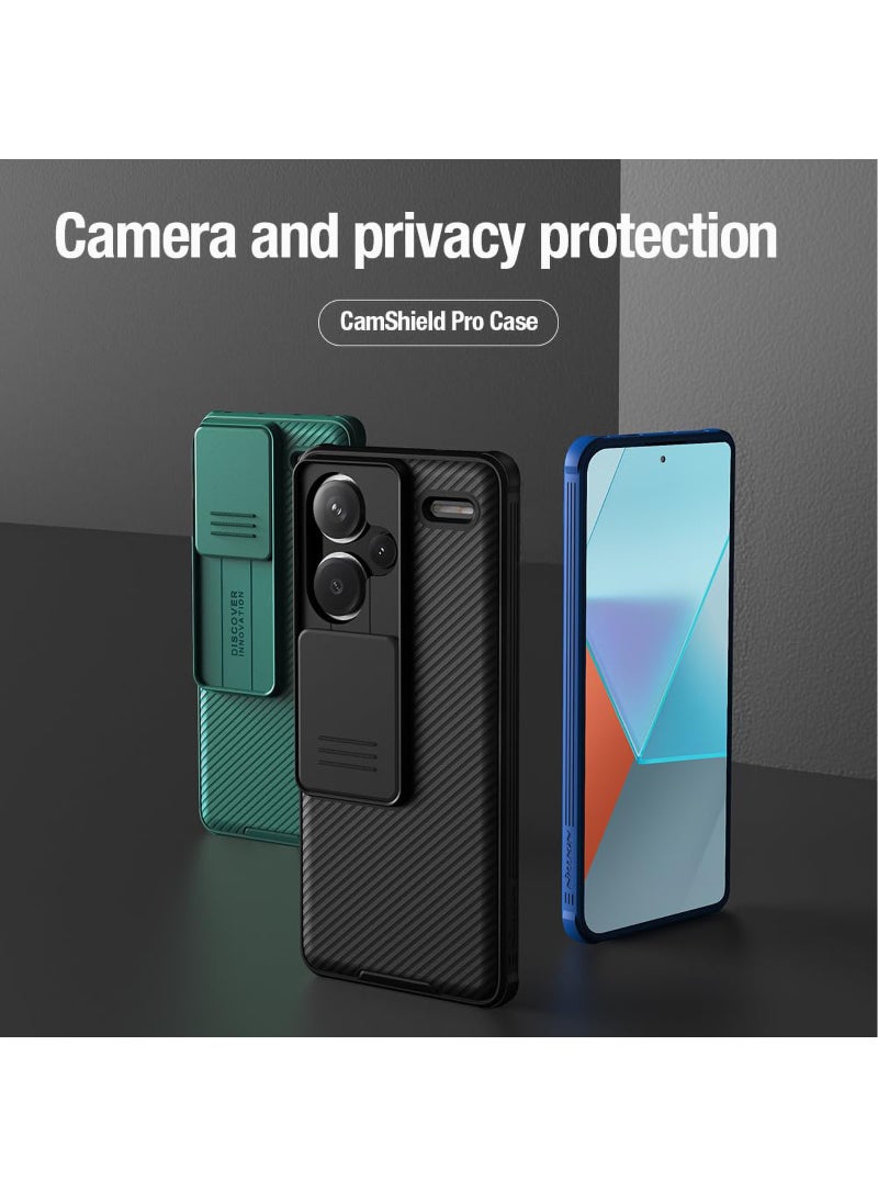 For Xiaomi Redmi Note 13 Pro Plus Case, Shockproof Airbag Bumper Back Cover, Camera Lens Protection Slide Cover Mobile Phone Case, Anti-Fingerprint Slim Fit Casing