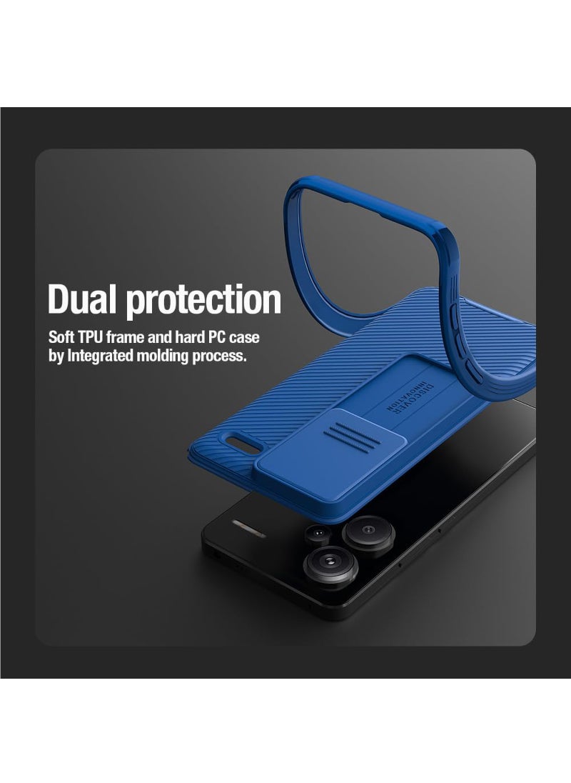 For Xiaomi Redmi Note 13 Pro Plus Case, Shockproof Airbag Bumper Back Cover, Camera Lens Protection Slide Cover Mobile Phone Case, Anti-Fingerprint Slim Fit Casing