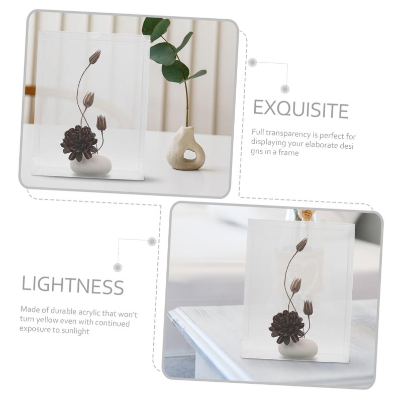 Transparent Acrylic Shadow Box Frame For Dried Flowers Wedding Memories Home Decor - Image 3