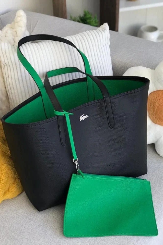 لاكوست حقيبة يد نسائية من لاكوست، ذات وجهين وسعة كبيرة، متعددة الاستخدامات، أنيقة - Image 1