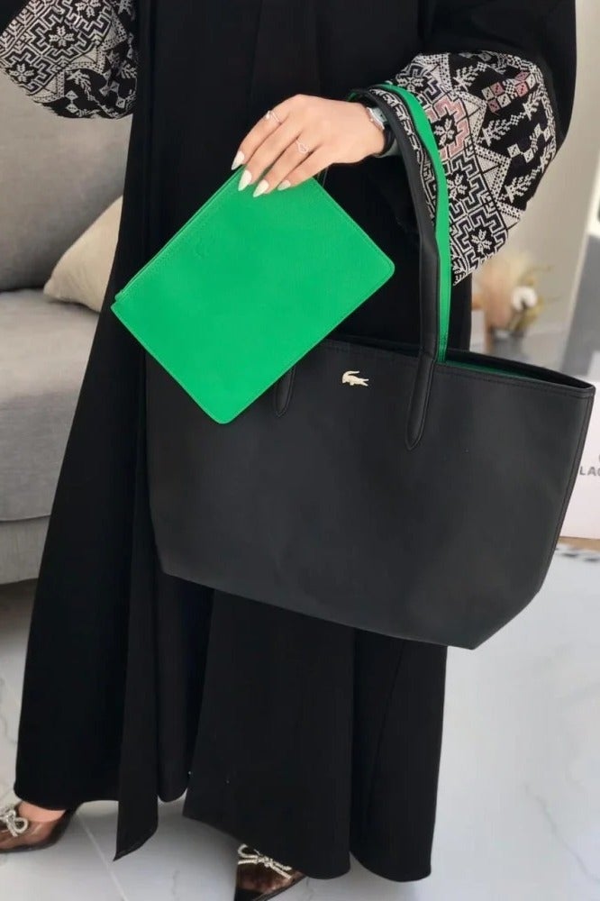 لاكوست حقيبة يد نسائية من لاكوست، ذات وجهين وسعة كبيرة، متعددة الاستخدامات، أنيقة - Image 2