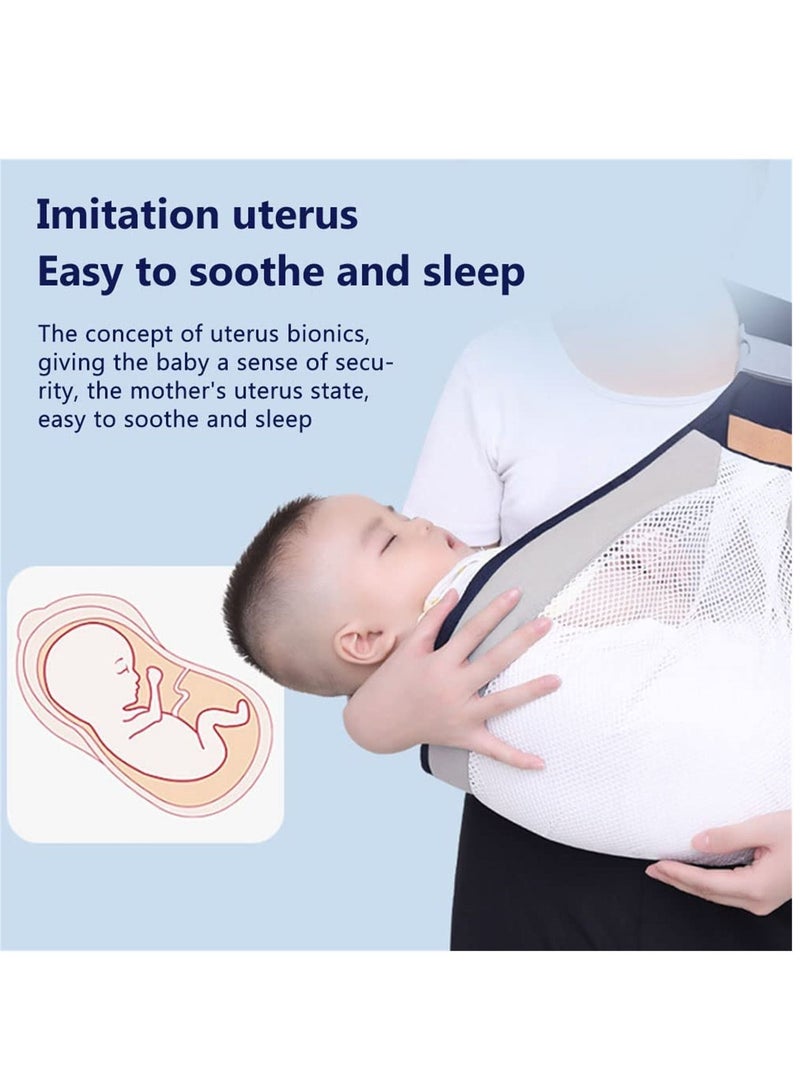 Y&D Baby Carriers, Ergonomic Strap one Shoulder Labor-Saving Polyester Half Wrapped Sling, Adjustable 3D Mesh Carrier - Image 2