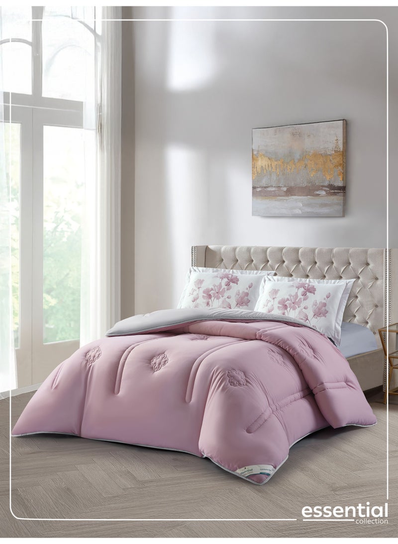 دوناتيلا طقم مفرش ريجنت 3 قطع مقاس مزدوج 240 × 260 سم بحشوة ثابتة رمادي بنفسجي - Image 2