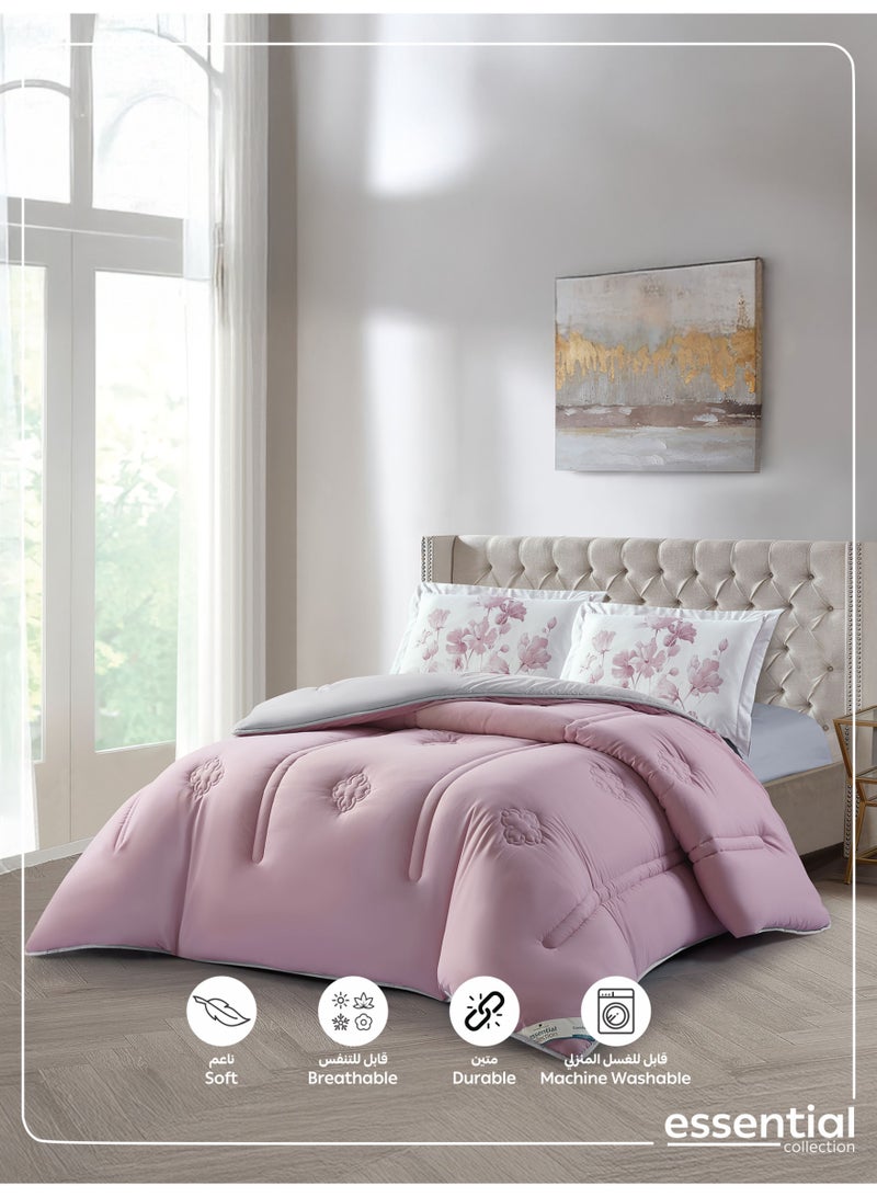 دوناتيلا طقم مفرش ريجنت 3 قطع مقاس مزدوج 240 × 260 سم بحشوة ثابتة رمادي بنفسجي - Image 5