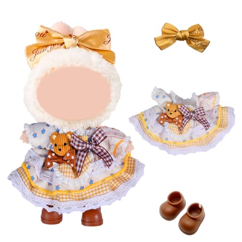SHUOXUKE Doll Clothes Set and Accessories 2026 Stylish Exquisite Adorable Clothes Outfit for 15cm17cm with Princess DressGirls Hair Bow Shoes No Doll - Image 1