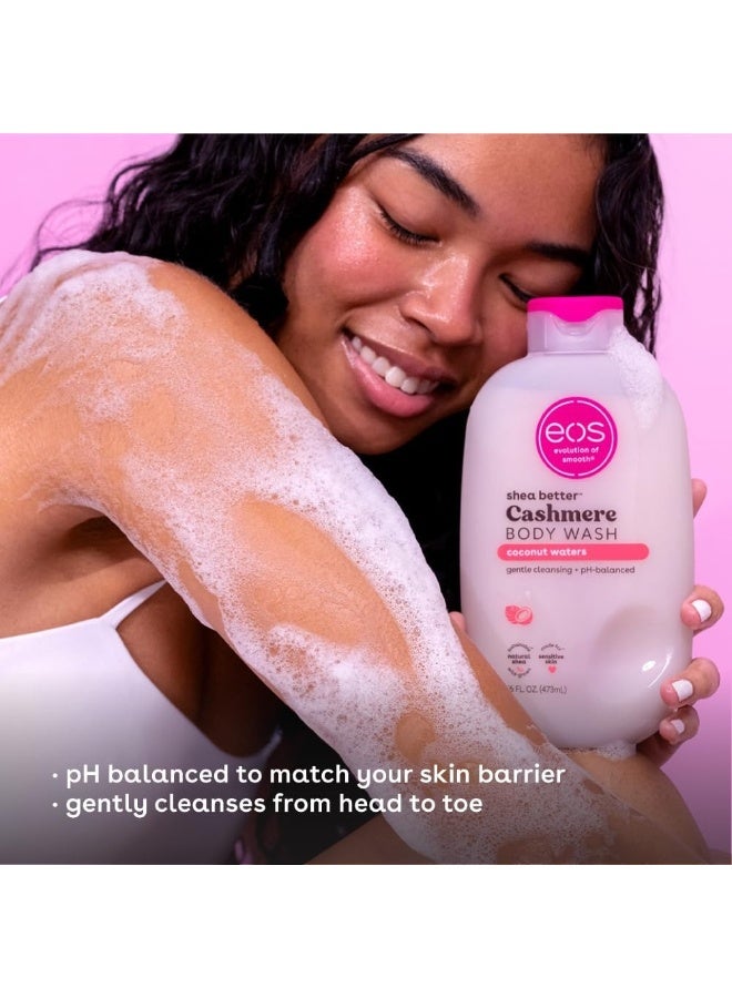 eos Shea Better Cashmere Body Wash, Coconut Waters, Moisturizing, pH Balanced Body Wash, Creamy Gel Formula, Paraben & Phthalate Free, Sensitive Skin, 16 fl oz - Image 2