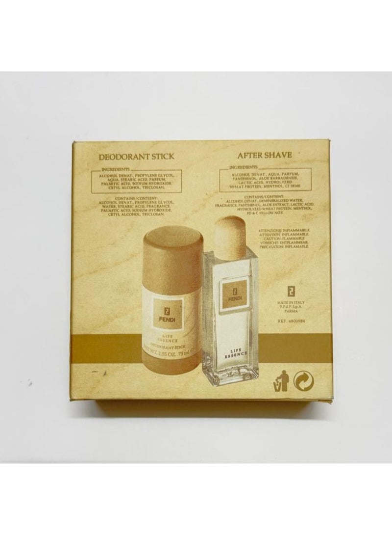 فيندي لايف إيسنس طقم هدية أو دو كولون أفتر شيف 50 مل + مزيل عرق ستيك 75 مل مجموعة أصلية - Image 1