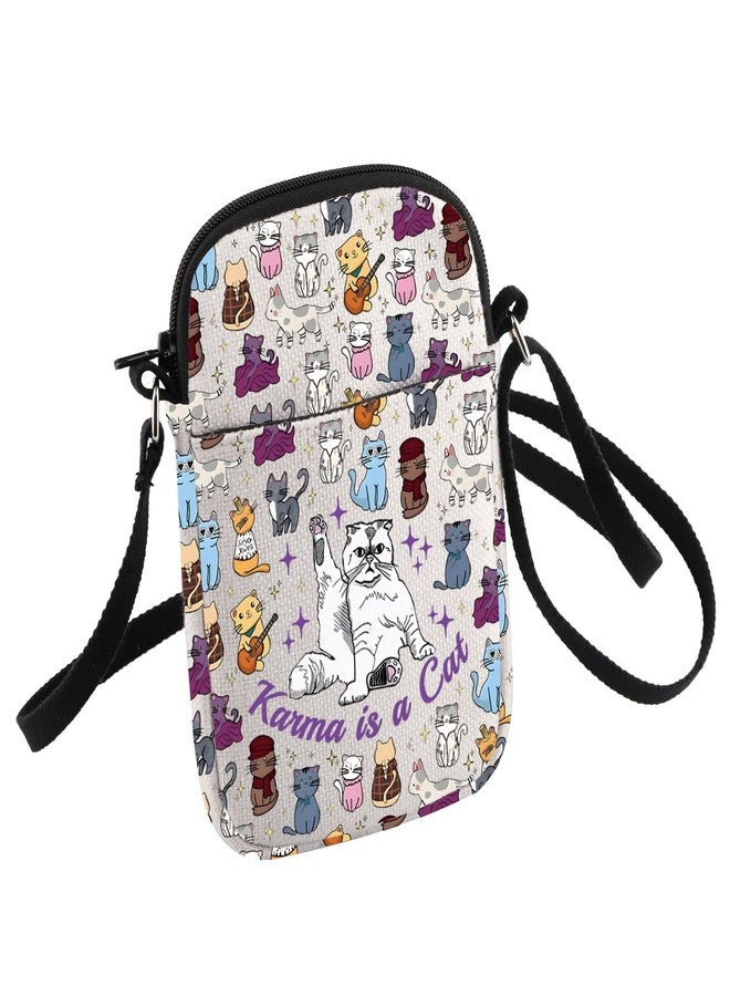 HOLLP Album Inspired Gift Cat Lover Crossbody Bag Singer Merchandise Gift Singer Inspired Small Sling Bag for Fans (Karma is Cat) - Image 1